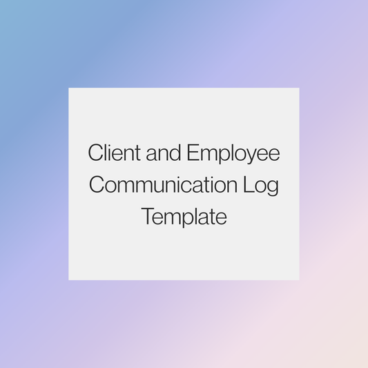 Client and Employee Communication Log Template
