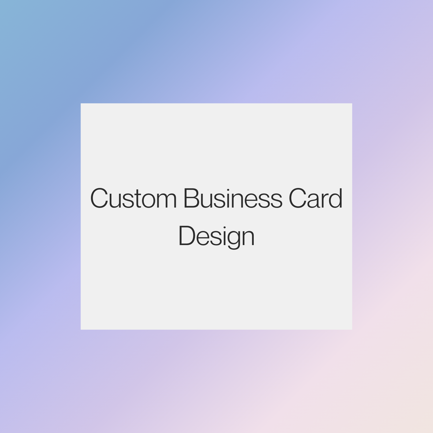 Custom Business Card Design