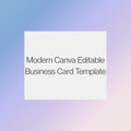 Modern Canva Editable Business Card Template