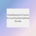 Small Business Finance Accounting Spreadsheet Bundle
